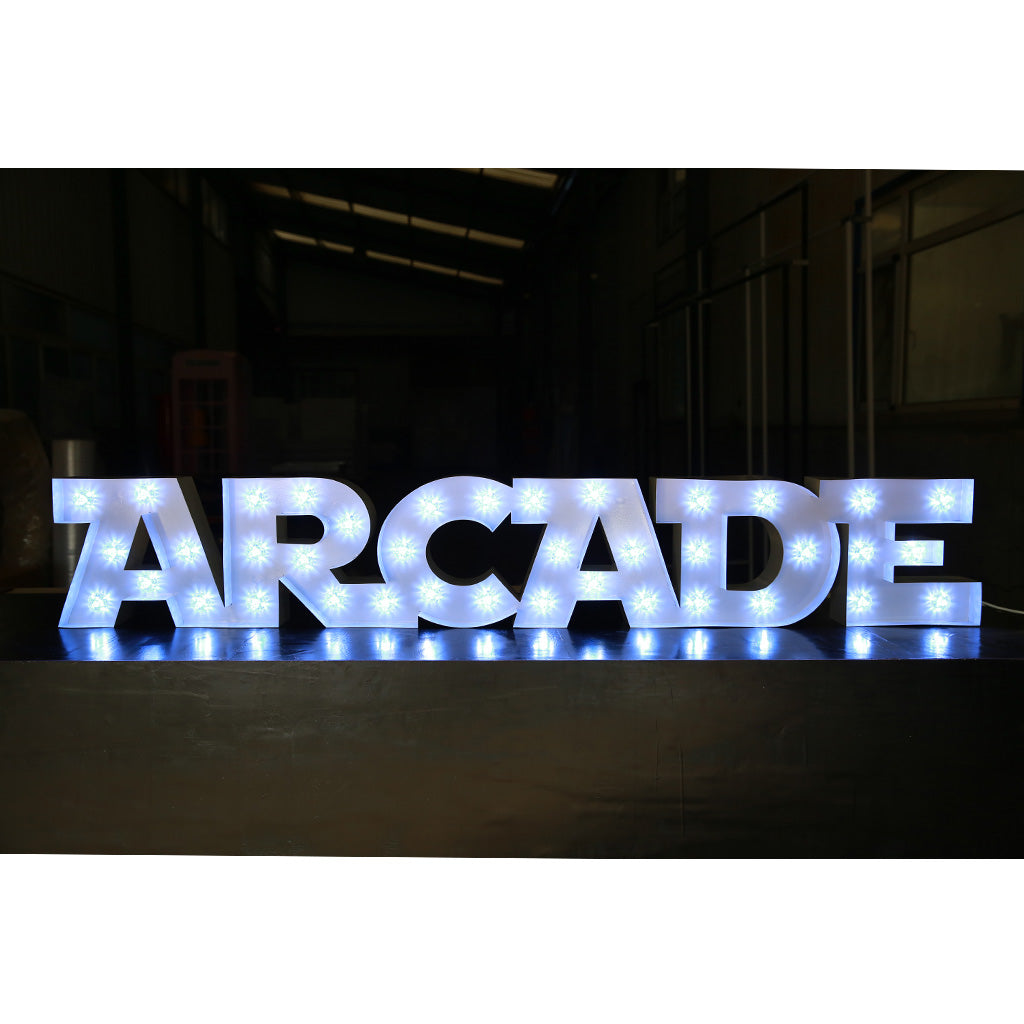 Enseigne lumineuse professionnelle RGB Bluetooth largeur 2,03 mètre (ARCADE)