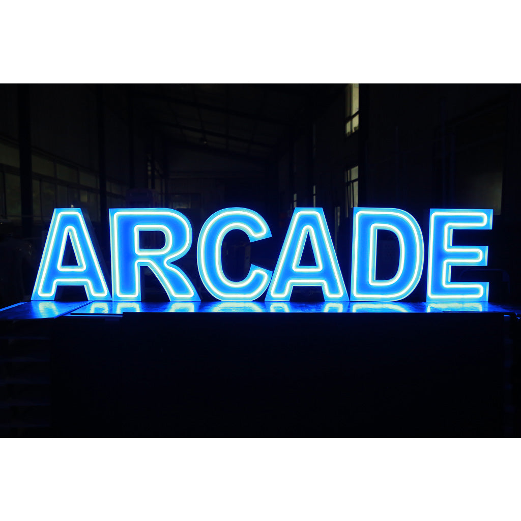 6 lettres lumineuses professionnelles XL RGB Bluetooth largeur 3,10 mètre (ARCADE)