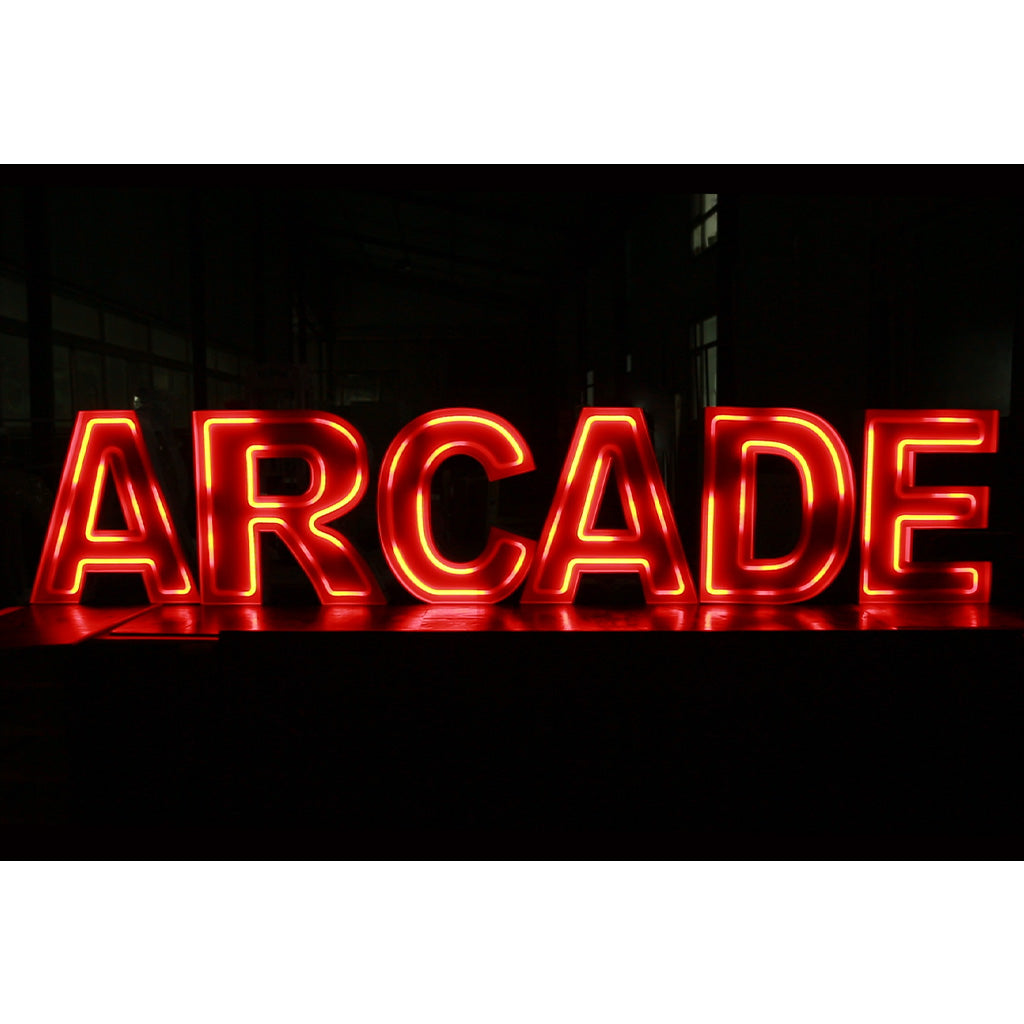 6 lettres lumineuses professionnelles XL RGB Bluetooth largeur 3,10 mètre (ARCADE)