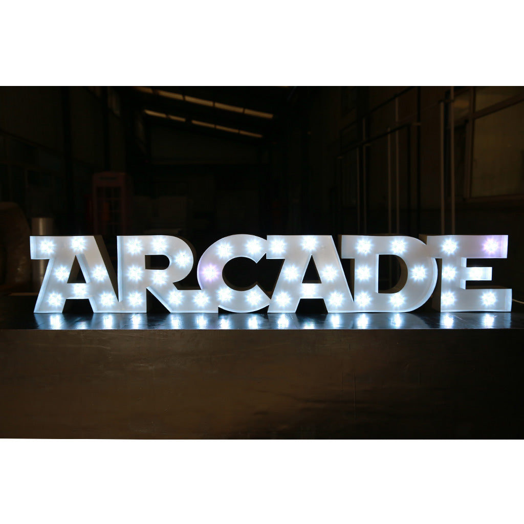 Enseigne lumineuse professionnelle RGB Bluetooth largeur 2,03 mètre (ARCADE)